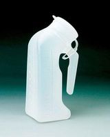 Male Urinal w/Cover Disposable Translucent (Catalog Category: Convalescent Care / Urinals)