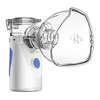 Handheld Mini Atomizing Vaporiser, Portable Steam Lightweight Cool Mist Humidifier Ideal for Travel or Home Daily Use Masks and Mouthpiece Included