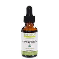 Banyan Botanicals Organic Ashwagandha Extract – Withania somnifera – for Healthy Adrenals & Immune System, Stress Relief, Strength, Mood & More* – 1 fl oz – Non-GMO Sustainably Sourced Vegan