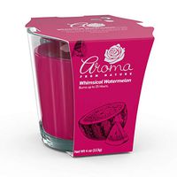 Aroma From Nature Whimsical Watermelon 4 oz AireCare Scented Candle - 1 Pack - Aromatherapy Candles - Home Fragrance - Apothecary Glass With Single Wick
