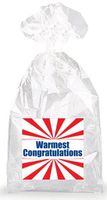 Warmest Congratulations Red and White Ray Party Favor Bags with Ties - 12pack