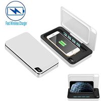 UV Cell Phone Sanitizer and Wireless Charger, Aromatherapy Disinfector Clean Phone UV-Box, Multi-Function Portable 10W Qi Fast Charging Sanitizer Box for Jewelry, iPad iWatch and All Smartphones