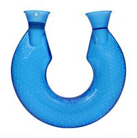 Douper Hot Water Bottles for Scapulohumeral Periarthritis Spine Pain Relievers U Shaped 1.5 Quart Blue