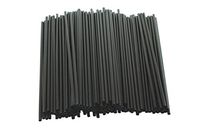 [500 COUNT] 5" Black Disposable Cocktail Straws Compostable PLA Stirrer Drink Restaurant Bar Specialty Drinks Stir Cafe Cappuccino Frappe 5 inches Long, Made of Corn, PLA, Sustainable