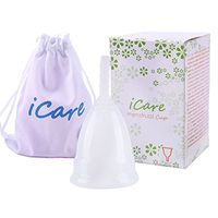 Anytime Gobal Menstrual Cup with Travel Soft and Reusable Period Cup Small Size (White, Small)