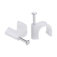 uxcell 10mm Cable Wire Clips Nail-in Wire Nail Clamps Cord Organizer Tie Holder 100pcs