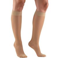 Truform Sheer Compression Stockings, 15-20 mmHg, Women's Knee high Length, 20 Denier, Light Beige, 2X-Large