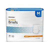 McKesson Classic Incontinence Brief M Contoured, BRBRMD, 24 Ct
