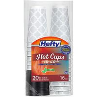 Hefty Hot Cups and Lids (16 Ounce, 80 Count)