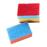 RIBITENS 10 Pcs Non-Scratch Scrub Sponges for Kitchen Dishwash Brush Rectangle Strong Decontaminate Dishcloth