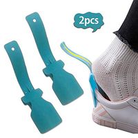 Geggur Lazy Shoes Helper for Easy to Wear Shoes, 2pcs Portable Shoe Lifting Helper for Men, Women and Kids, Sock Slider Handled Shoe Horn for Seniors, Elderly, Disabled - Perfect for Everyday Use