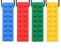 Tough Chew Necklace for Aggressive Chewers - Sensory Chewy Tubes for Boys Girls Kids Adults with Autism, ADHD, Oral Motor Teething & Biting Needs (4 Pack)