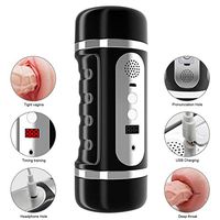 THDOIEJ- Mǎssǎger Training Kit USB Electric Male T-Shirt 2 in 1 Automatic Intelligent Noiseless Voice Massage Tool with Headphone Mode