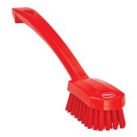 Vikan 30884 Small Utility Brush, Polyester Bristle, 2.76" Height, 1.57" Width, 10.24" Length, Polypropylene, Red
