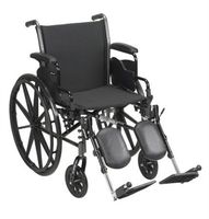 Lightweight 18" Wheelchair, Flip Back Detachable Desk Arm, Swing Away Elevating Leg Rest, 300 Lb. Capacity