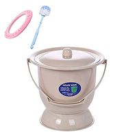 Qivor Portable Toilet/Potty Urinal Pelvic Pot Pregnant Women Urine Bucket with Lid Elderly Toilet and Plastic Potty Female Bucket (Color : Gray)
