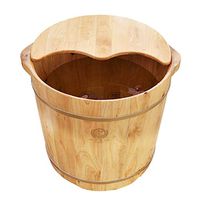 Foot Bath Tub Footbath Acupressure Massage Home Bathroom Foot Tub for Foot Bath, Massage, SPA, Sauna with Lid (Color : Beige, Size : 414136cm)