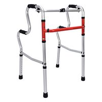 Walking Frame Folding Lightweight Aluminium 8 Levels Height Adjustable Secure Non Slip Walker Aid Handicapped and Disabled Users Forearm Support Walker 78-95.5Cm
