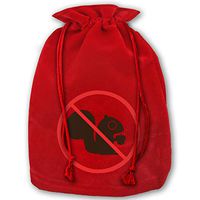 Watercress Jam Unique Mini Drawstring Red Santa Sack No Squirrels Package Party Favor Bags for X-mas 13.8"x 17.7"