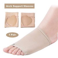 Anself 1 Pair Compression Arch Support Sleeves Sock with Comfort Gel Pad Elastic Bandage Arch Support Cushions Sock for Women & Men