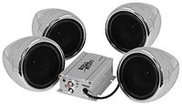 BOSS AUDIO MC470B 1,000-Watt Amplified Motorcycle/All-Terrain Speaker & Amp System (Bluetooth(R) Audio Streaming)