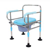 Lncpda Medical Adult Potty Chair Toilet Seat Commode Bedside Adjustable Height Bedside Commode Chair Medical Shower Chair Bath Seat,A