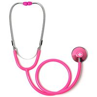 Fleur De Lis Single Head Stethoscope (Pink)