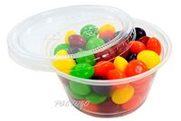 Empress 3.25 oz. Clear Plastic Disposable Portion Souffle Container Food Cups with Lids (Pack of 300 Sets)