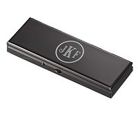 Personalized Visol Gunmetal Plated Pill Box with 7 Pill Slots with Free Laser Engraving ([A] Roman Monogram)