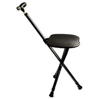 RES&DZ Aluminum Alloy Folding Crutch Stool Triangular Crutch Multifunctional Crutch Chair