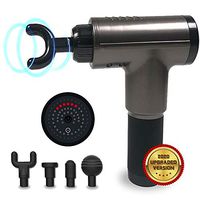 Massage Gun,Massage Impact Device, 6 Speeds Cordless Handheld Deep Tissue Percussion Electric,Muscle Massager,Quiet Brushless Motor, Including 4 Massage Heads (Champagne Black)