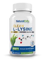 Natural Cure Labs Clean L-Lysine 600mg, 120 Capsules