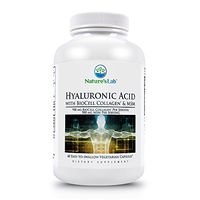 Hyaluronic Acid with Biocell Collagen and MSM - 60 Capsules (20 Day Supply) Skin Hydration, Joint Lubrication, UVB Protection, Methylsulfonylmethane