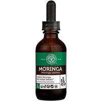 Global Healing Center Moringa Organic Raw Herbal Extract, Cold-Processed from Fresh Single Origin Leaves, 2 Fl oz