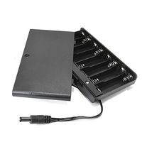 AA x 8 Cell Battery Enclosure with DC Barrel Plug & Switch