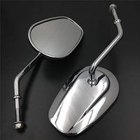 SMT-Chrome Rearview Shining Shining Mirrors Compatible With Harley Davidson FLSTC FXDB DYNA FXDF FLSTF 8mm [B013JV6TUG]