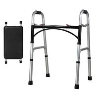 Autopeck Drive Medical Heavy Duty Travel Folding Rollator Walker Detachable Bariatric Lightweight Portable Seniors Supports Push Seat （No Wheel）