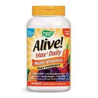 Nature's Way Alive! Max3 Daily Adult Multivitamin, Food-Based Blends, No Iron Added, 180 Tablets
