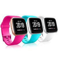 CreateGreat Bands Compatible with Fitbit Versa, Silicone Adjustable Replacement Wristband for Fitbit Versa Smart Watch Heart Rate Fitness Wristband Small Large