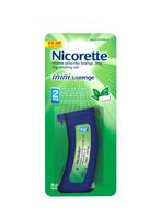 Nicorette mini Nicotine Lozenge Mint 2 milligram Stop Smoking Aid 20 count