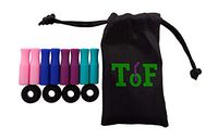 12 Pc Set of Silicone Straw Tips for Metal and Stainless Steel Straws | Bonus: 4 Silencers | Multi-color Food-Grade Straw Covers and Silencers