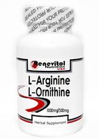 L-Arginine and L-Ornithine Free Form 1000 mg/500 mg 200 Capsules ~ Renevitol