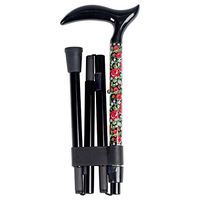 NuFritz Rose Garden Carbon Fiber Adjustable Folding Cane