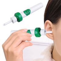Automatic Electric Ear Cleaner Ear-Pick Easy Earwax Removal Soft Cleaner Prevent Ear-Pick Clean Tools Set Painless (Green)
