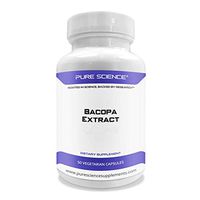 Pure Science Bacopa Monnieri Extract 600mg (S.E. 50% Bacosides 320mg & Bacopa Monnieri Powder 280mg) – Improves Memory and Attention, Promotes Relaxation - Non Gluten - 50 Vegetarian Capsules