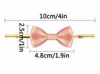 Bisque Twist Tie Bows for Bakery Candy Lollipop Cello Bag (50 Pack)