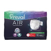 Prevail Air Maximum Plus Absorbency Stretchable Incontinence Briefs/Adult Diapers, Size 1, 16Count