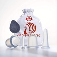 Facial Cupping Set by DoSensePro – Anti-Aging Face and Body Massager. Natural Face Lift. Improve Face, Eyes and Neck Skin Wrinkles + Bonus Japanese Konjac Sponge. Anti-Cellulite Cupping Therapy Set.