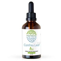 Comfrey Leaf B120 Alcohol-Free Herbal Extract Tincture, Organic Comfrey (Symphytum Officinale) Dried Leaf (4 fl oz)