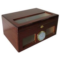 Cuban Crafters Rosewood Bravo Dos Glass Top Humidor with Windows 120 Count